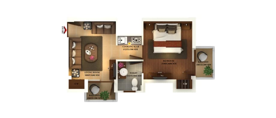 1 BHK COMPACT
