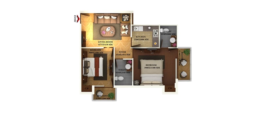 2 BHK · Spacious